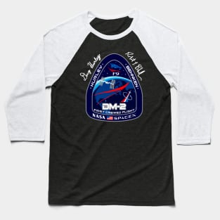 Nasa Spacex patch demo-2 with hurley behnken signature Baseball T-Shirt